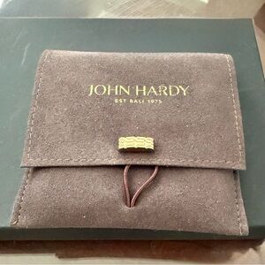 JOHN HARDY Brown Suede Jewelry Pouch & polish cloth